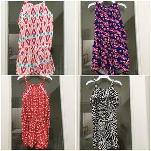 Set of 4 short rompers, Gymboree, 2T